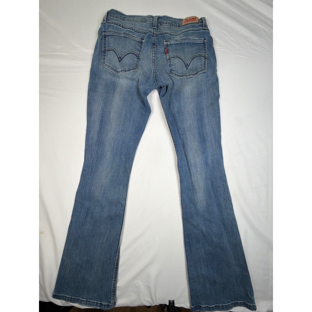 Levis 524 Too Superlow Bootcut Jeans Womens 27x31 Medium Wash Blue Denim 2010